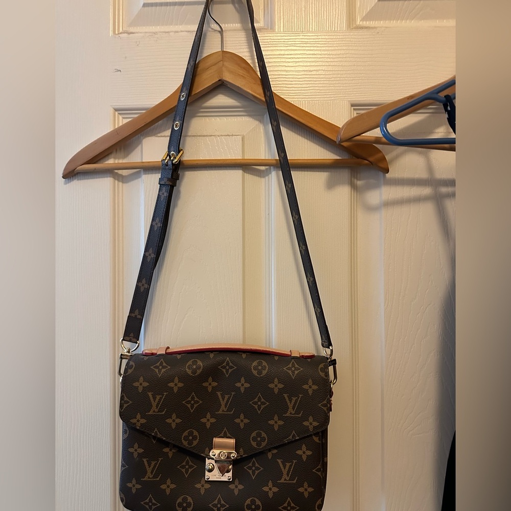 Brown and Tan Monogram Shoulder Bag